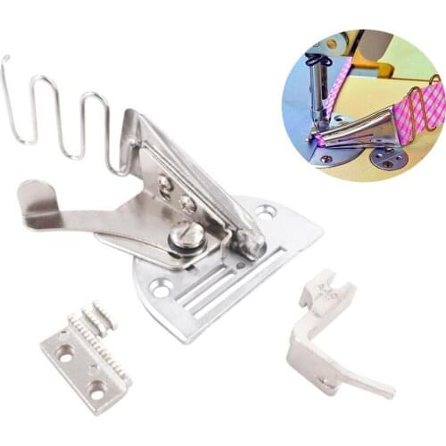 Four-Fold Crimping Device Right-Angle Edging Tube Curve Edge Bias Binder Hemming Device Industry sewing device can adjust