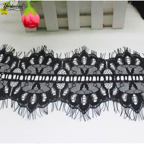 YACKALASI 3 Pieces/Lot Soft Knitted Eyelash Lace Underwear Lace Ribbon Wedding Decoration 10CM*300CM #10
