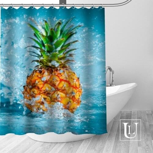 Custom fruit Curtain Fabric Modern Shower Curtain bathroom beautiful Curtains Bath decor Polyester Cloth Waterproof