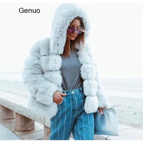 Women Faux Fur Coat Autumn Winter New Fox Fur Coat Large Size Coat Faux Sheep Fur Fox Fur Coat Plus Size