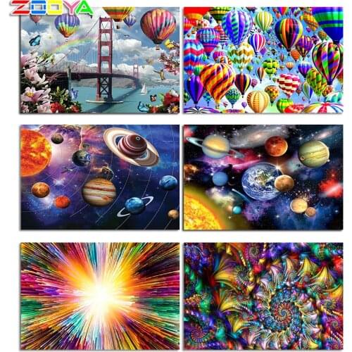ZOOYA Sale Diamond Embroidery DIY Diamond Painting Bridge Hot Air Balloon Pictures Of Rhinestones Cross-Stitch Kits Mosaic R437