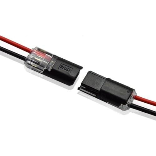 10pcs Two-wire Pluggable Wire Connector Quick Connector Cable Crimping Terminal For Wire Connection 22-20AWG LED Car Connector