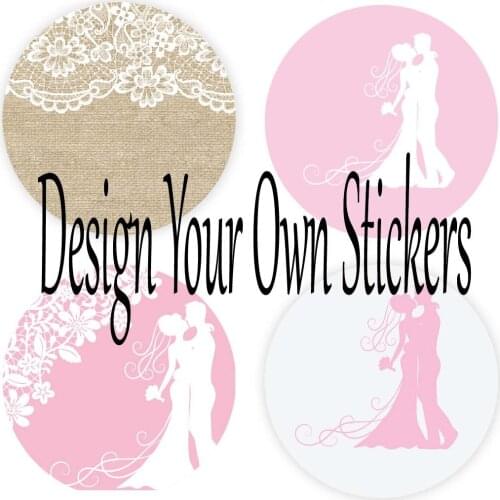 100 Pieces Personalized Wedding Stickers, 4cm Wedding Favors Baptism Communion Party Gift Labels Design Your Own Stickers