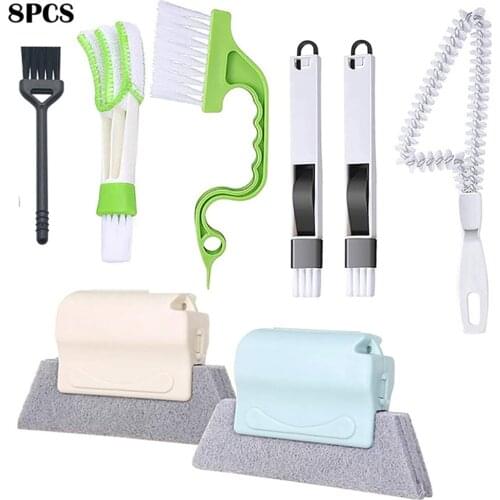 8 Pcs Handheld Groove Gap Cleaning Tools Track Cleaning Tools Groove Corner Crevice Cleaning Brushes For Car Air Conditioner