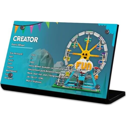 The Acrylic Display Stand Brand For 31119 Creator 3-in-1 Ferris Wheel Toys Set Building Blocks Kit