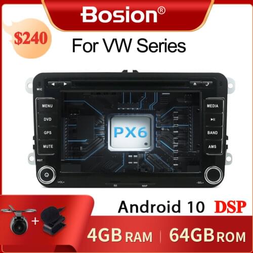 Bosion Android 10 PX6 Car DVD Player GPS Navi for Volkswagen Skoda Octavia golf 5 6 touran passat B6 polo tiguan audio 4G64G DSP