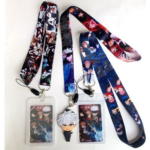 Anime Cartoon Inumaki Toge Jujutsu Kaisen Key Lanyard ID Badge Holder Phone Neck Strap Key Chain Keychain Charms Accessories