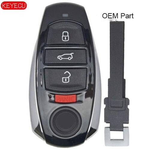 KEYECU Original 4 Button Proximity Smart Keyless entry Fob for VW Touareg 434MHZ FCC ID: IYZVWTOUA