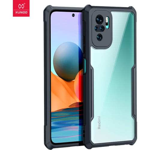 For Xiaomi Redmi Note 10 4G Case Xundd Shockproof Transparent PC + TPU Bumper Back Cover for Redmi Note 10s чехол