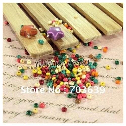 Free Shipping 2x3mm Rice Shape Wood Beads DIY 5000pcs Mixed Color