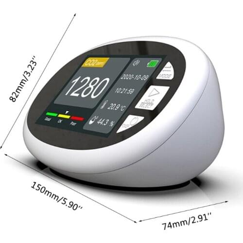 Real-Time CO2 Detector Alarm Function Carbon Dioxide Air Quality Tester Meters M4YC