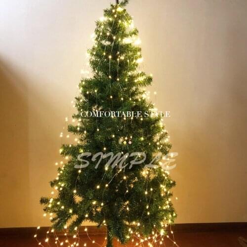 100/200LEDs Solar Rope String Light Garden Decoration Outdoor Waterproof Rope String Lamp Christmas Party Tree Xmas Decoration