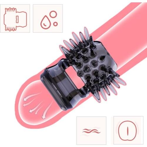 Silicone Cock Ring Particle Stimulation Male Masturbate Delay Premature Ejaculation Penis Sleeve Rings Sex Toys for Men