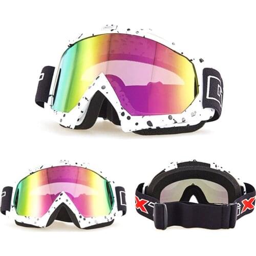 BOZXRX Motorcycle Motocross Goggles Glasses for Helmet Racing Gafas Dirt Bike ATV MX Goggles Clear Tinted Lens Off Road