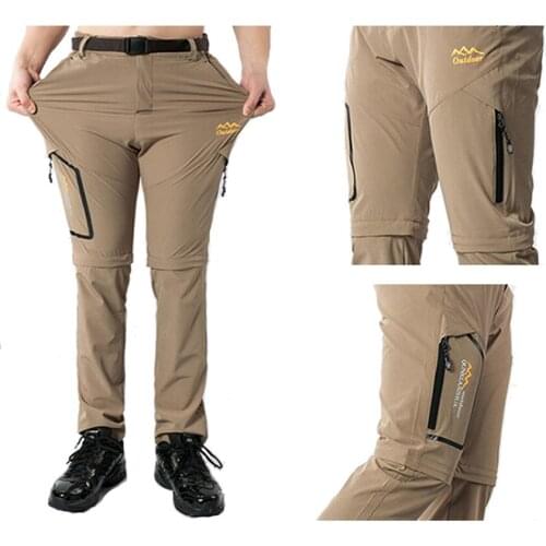 Male Removable Shorts Hiking Camping Trekking Fishing Sport Trousers 6Xl Mens Summer Quick Dry Pants Outdoor