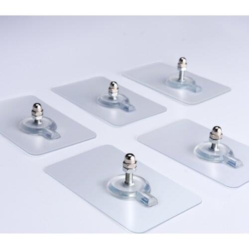 10pcs Punch-Free Non-Marking Screw Stickers Wall Picture Hook Invisible Traceless Hardwall Drywall Picture Hanging Kit