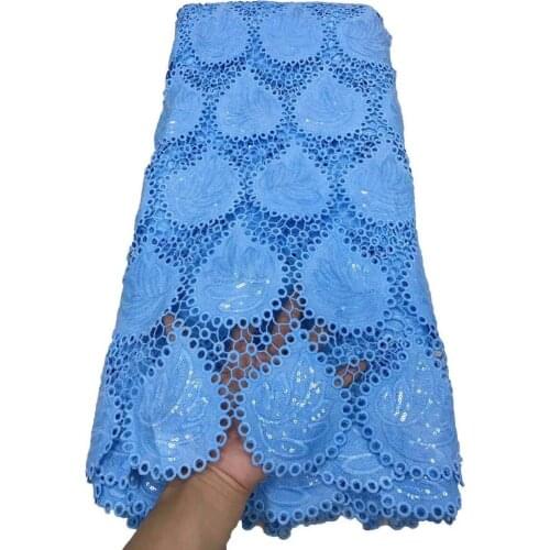 Latest Guipure Lace Cord Lace with Sequins Embroiderey French African Cord Lace 2020 High Quality Nigeria Lace Fabric For Dress