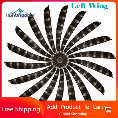 Huntingdoor 5 Inch Turkey Feathers Fletching Left Wing Fletched for DIY Archery Target Arrow Crossbow Bolts 30pcs