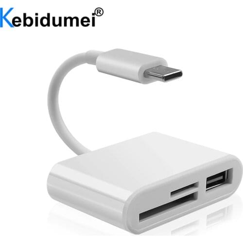 Type C To SD Card Reader OTG USB Cable Micro SD/TF Card Reader Adapter Data Transfer for Macbook Cell Phone Samsung Huawei