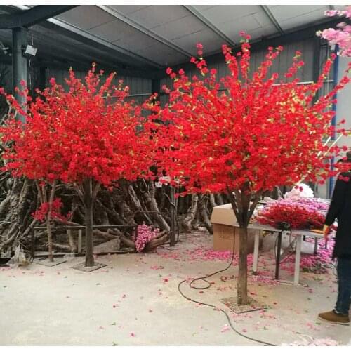 150cm H peach tree and Artificial tree Red