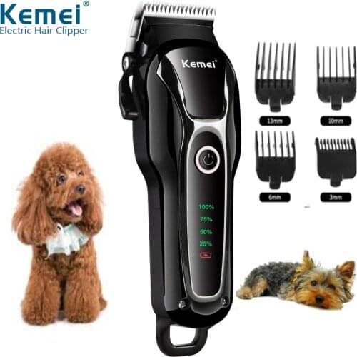 Professional Dog Hair Trimer Rechargeable Cutting Machine LED Display Pet Hair Shaver Cordless Electric Hair Clipper For Pet 45D