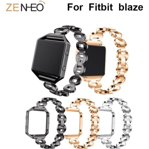 Luxury Watchband For Fitbit Blaze Smart Watch Band Fashion Bling Rhinestone Metal Wristband Strap For Fitbit Blaze New Bracelet