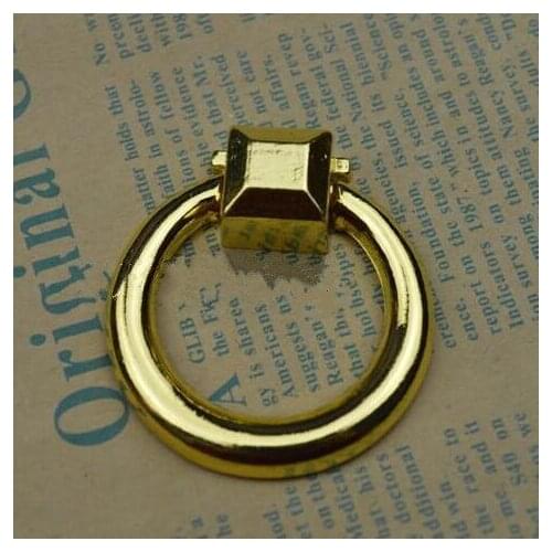Shaky drop ring furniture knob drawer knob pull handle bright gold dresser cupboard shoe cabinet furniture decorate handle knob