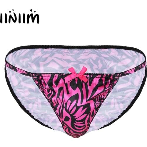 Mens Lingerie Jockstraps Floral Print Ruffled High Cut Stretchy Lover Sissy Rose Gay Male Sissy Panties Bikini Briefs Underwear