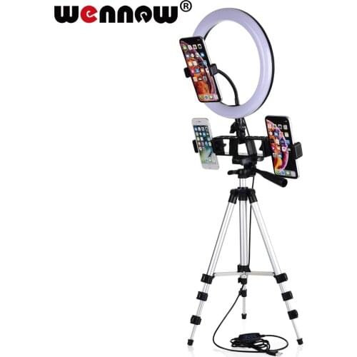 16 26CM Photography Dimmable LED Selfie Ring Light Youtube Video Live Make Up Lamp Photo Studio Phone Holder USB Plug