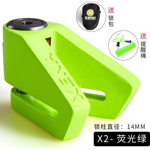 XENA Motorcycle Alarm Lock Security Anti-Theft Cylinder 6 / 14mm Diameter For Moto Disc Brake Waterproof With Bag+Reminder Rope