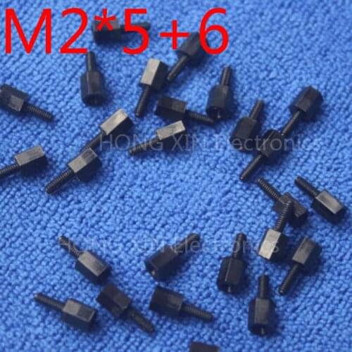 M2*5+6 1pcs Black nylon Standoff Spacer Standard M2 Male-Female 5mm Standoff Kit Repair parts High Quality