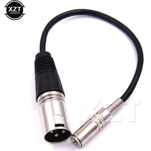 1 pcs Blue 3.5 XLR Audio cable 3.5mm Female XLR Male Audio Line 3P XLR CANNON 3pin AUX Line Wire Cord Converter