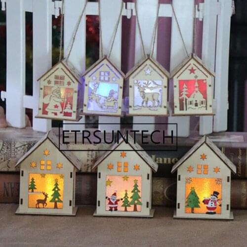 100pcs DIY Hut Wooden LED Light Bar Family Christmas Tree Decoration Lights Christmas Decoration Best Gifts For Friends