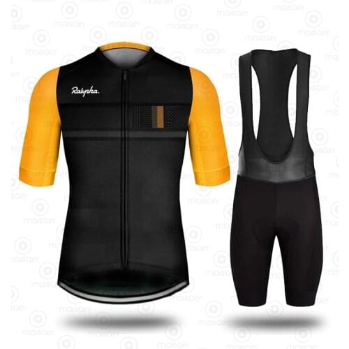 2021 Ralvpha New Cycling Jersey Sets men MTB Cycling Clothing Anti-UV Bicycle Wear Short Sleeve maillot Bike Clothes uniforme