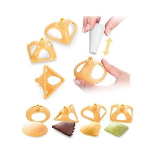 4pcs/Set DIY 3D Dumpling Moulds Creative Dough Press Ravioli Fruits Pie Mould Cookie Home Pastry Baking Cooking Tool Kitchenware
