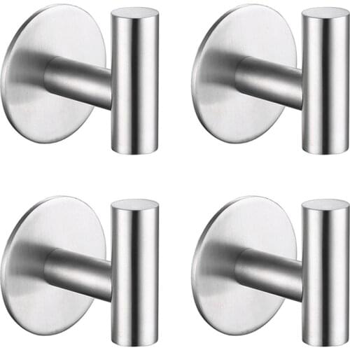 4/1pc Stainless Steel Hook Organizer For Clothes Wardrobe Hangers Towel Rack Kitchen Bathroom Wall Storage Rack Kitchenware Hook