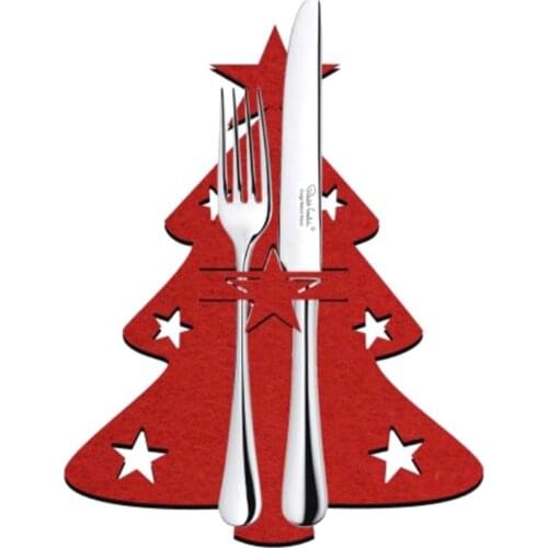 4PCS/set Christmas Tree Cutlery Bag Merry Christmas Knife Fork Holder Unique Exquisite Cutlery Holder Organizer Christmas Decor