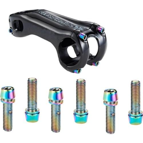 6Pcs Mountain Bike Road Bike Fixed Gear Fold Bicycle Handlebar Titanium Alloy Screw