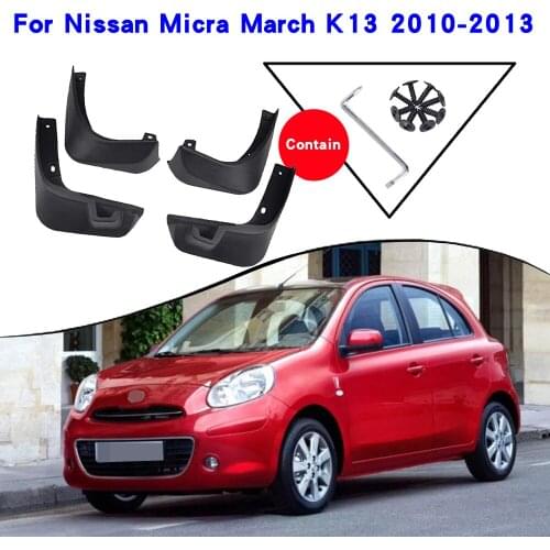 Car Fender Accessories For Nissan March Micra K13 2010-2013 Mudguards Splash Guards Fender Mudflaps Car Fender Mud Flaps