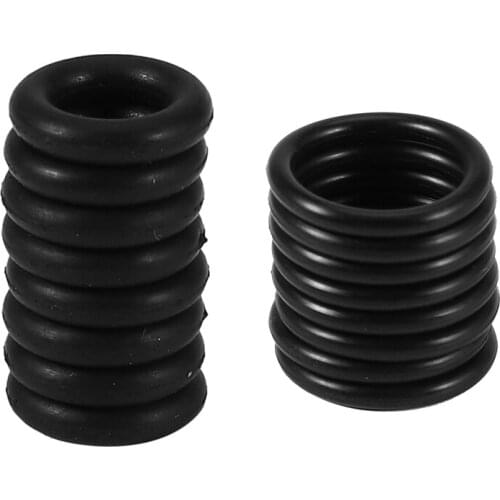 20 Pcs Black Rubber Oil Seal O-Rings Seals Washers 11 x 6 x 2.5mm & 20 x 15 x 2.5mm