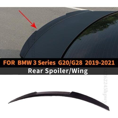 Boot Lip Tail Air Deflector Roof Rear Spoiler Wing Carbon Fiber Splitter Trim Body Kit For BMW 3 Series G20 G28 2019 2020 2021