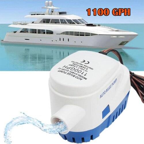 12V Electric Boat Pump Yacht Submersible Boat With Float Switch Accessories Fishing Motor Bilge Pump Automatic Water Houseboat