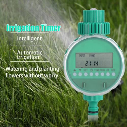 Automatic Electronic Garden Irrigation Timer Intelligent LCD Digital Display Plants Flowers Watering Controller Control Valve