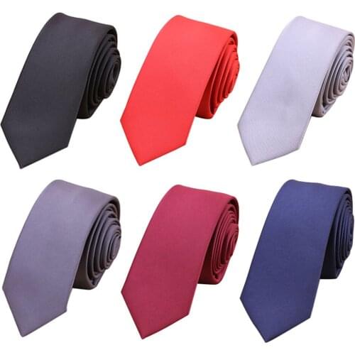 6 Pack Fashion Mens Solid Color Tie Gentleman Formal Neckties Wedding Party Business Suit 2 Inch Slim Neck Tie Multiple Colors