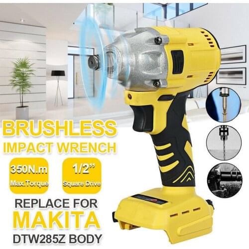 18V Electric Cordless Impact Wrench Brushless Motor for 1/2 Driving Rod Multi-compatible LED Light Automobile Manufacture Tools