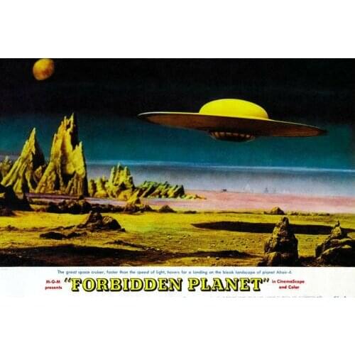 Forbidden Planet Replica Silk Cloth Poster Art Bedroom Decoration