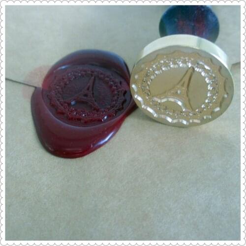 La Tour Eiffel Tower letter Initials customize logo Box set personalized Letter/Sealing Wax /wedding Wax Seal Stamp Gold Custom