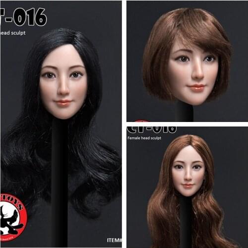 1:6 scale female figure doll Asian beauty Head Sculpt for 12" action figure doll accessories.without body & clothes A0705