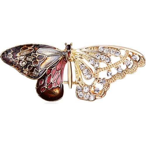 Butterfly Bragonfly Bird Brooches Animal Pins Men And Womens Metal Rhinestone Insects Banquet Wedding Brooch Gifts