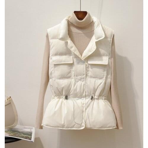 Fashion New Tops Women Vest Winter Korean Short Slim Double Breasted Vests Sleeveless Jacket Warm Waistcoat Female Coat G1367